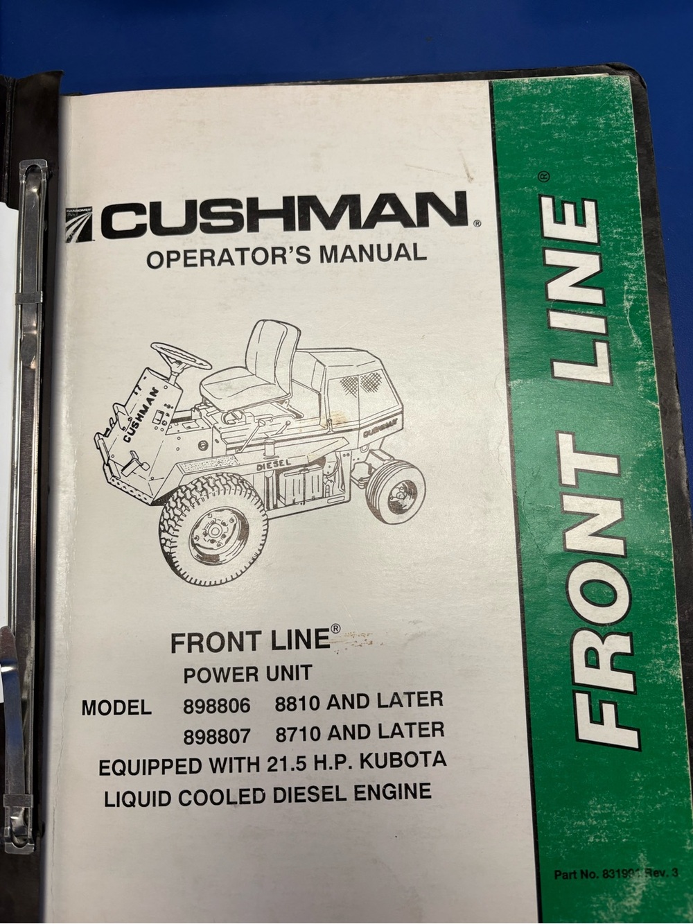 Diesel Manual with White Label and Green Cover Artwork